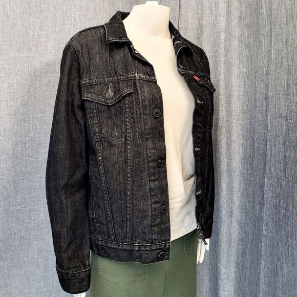 Levi's Trucker Jacket 57511 Med-Dark Wash Youth L (Women's M) - Picture 1 of 13